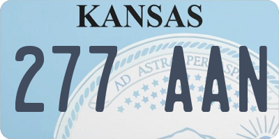 KS license plate 277AAN
