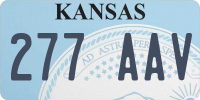 KS license plate 277AAV
