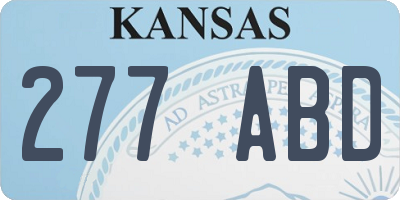 KS license plate 277ABD