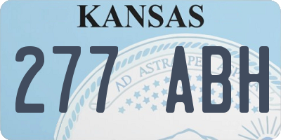 KS license plate 277ABH
