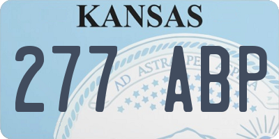 KS license plate 277ABP