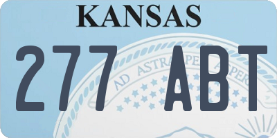 KS license plate 277ABT