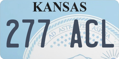 KS license plate 277ACL