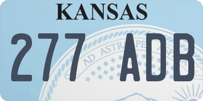 KS license plate 277ADB