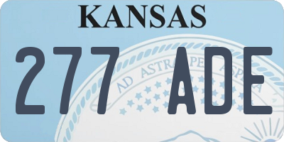 KS license plate 277ADE