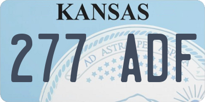 KS license plate 277ADF