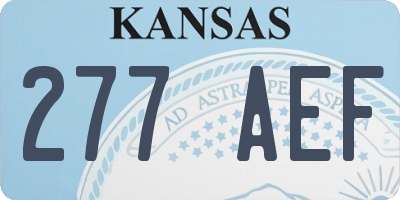 KS license plate 277AEF