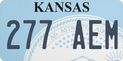 KS license plate 277AEM