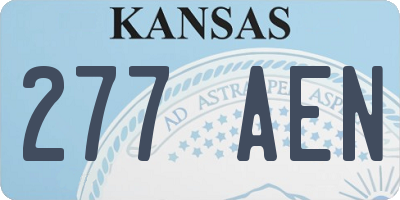 KS license plate 277AEN