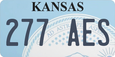 KS license plate 277AES
