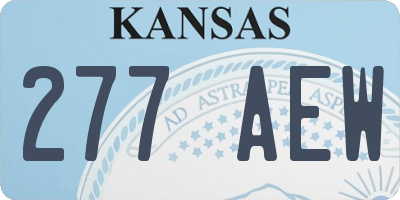 KS license plate 277AEW