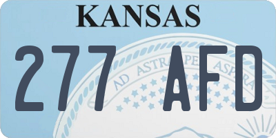 KS license plate 277AFD