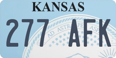 KS license plate 277AFK