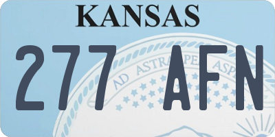 KS license plate 277AFN