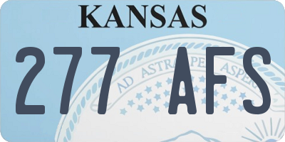 KS license plate 277AFS