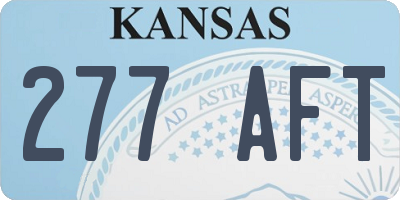 KS license plate 277AFT