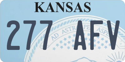 KS license plate 277AFV