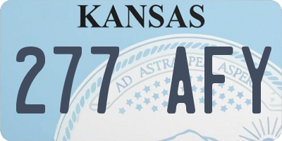 KS license plate 277AFY