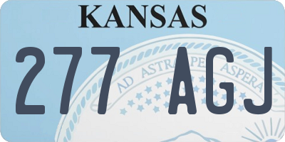 KS license plate 277AGJ