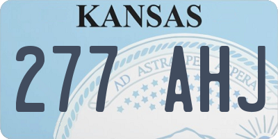 KS license plate 277AHJ