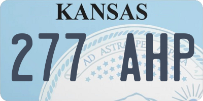 KS license plate 277AHP