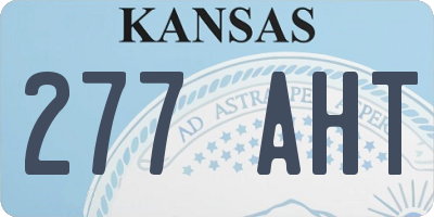 KS license plate 277AHT
