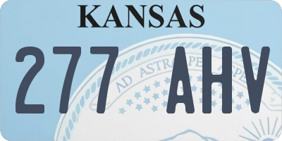 KS license plate 277AHV