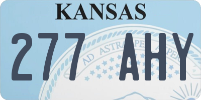 KS license plate 277AHY