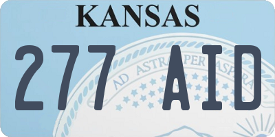KS license plate 277AID