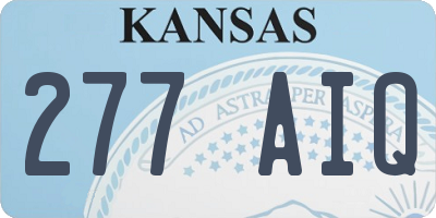 KS license plate 277AIQ