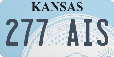 KS license plate 277AIS