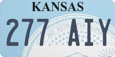 KS license plate 277AIY