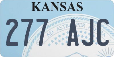KS license plate 277AJC