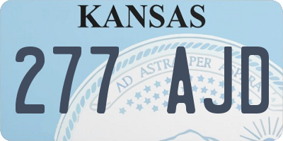KS license plate 277AJD