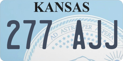 KS license plate 277AJJ