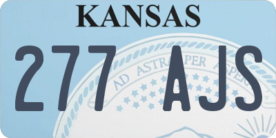 KS license plate 277AJS
