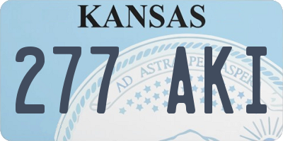 KS license plate 277AKI