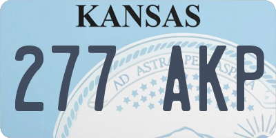 KS license plate 277AKP