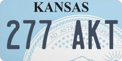 KS license plate 277AKT