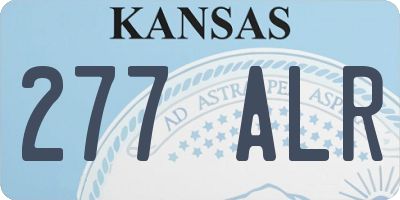 KS license plate 277ALR
