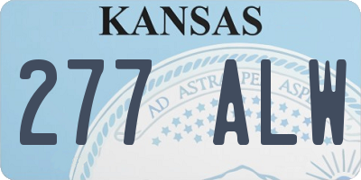 KS license plate 277ALW