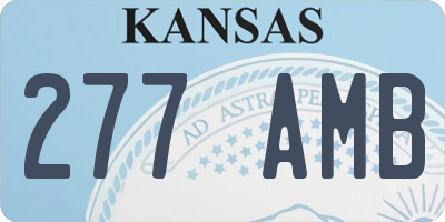 KS license plate 277AMB