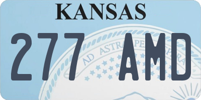 KS license plate 277AMD