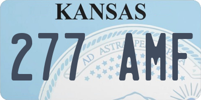 KS license plate 277AMF