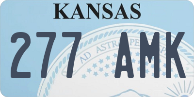 KS license plate 277AMK