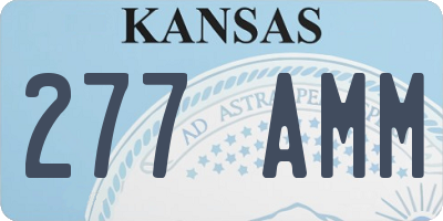 KS license plate 277AMM