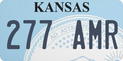 KS license plate 277AMR