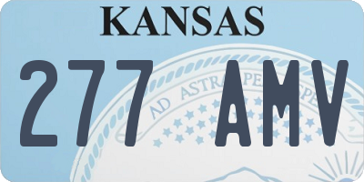 KS license plate 277AMV