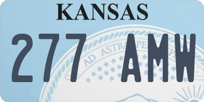 KS license plate 277AMW