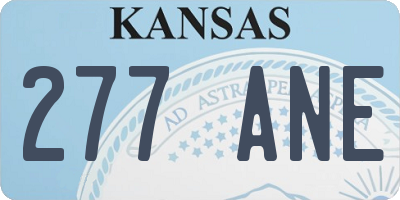 KS license plate 277ANE